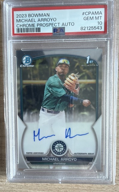 2023 Bowman - Chrome Prospect Autographs Michael Arroyo #CPA-MA (AU, RC)