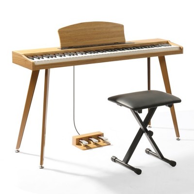 Glarry 88 Key Semi-Weighted Digital Piano KeyBoard Set for Beginner Student Gift