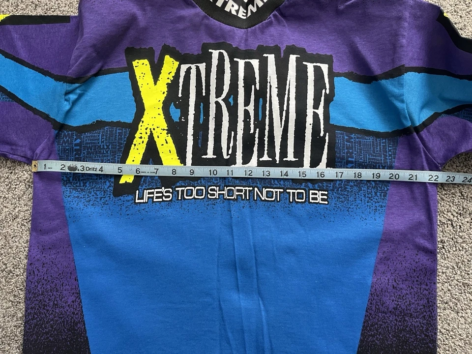 Conjunto Jersey Pantalones Vintage Años 90 Y2k Xtreme Motocross Carreras Púrpura Azul Talla M Foto 4 de 4
