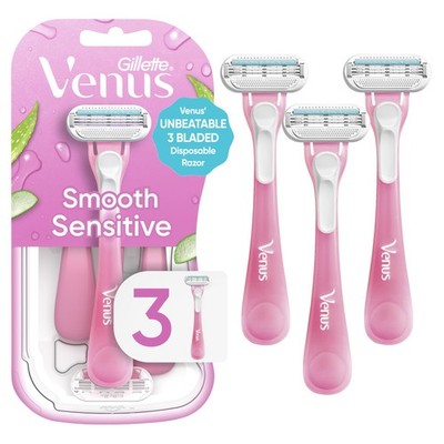 Gillette Venus Sensitive Women s Disposable Razors Single Package of 3 Razors