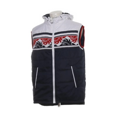 White Bear, Outdoor Weste, Herren, Größe: 50, Blau/Weiß/Rot, Acryl/Wolle #fBK