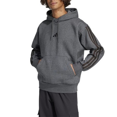 Adidas - Herren Hoodie Essentials 3-Stripes Fleece, Grau Niedlich...