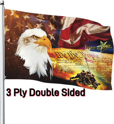 We the People 1776 Flag 3X5 Ft 3Ply Double Sided Vintage American Flag Bald Eagl
