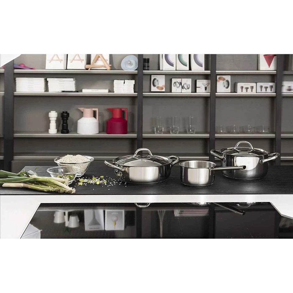 BARAZZONI Chef Line Batteria Set di Pentole 9 Pezzi Acciaio Inox Made in Italy - Immagine 2 di 4