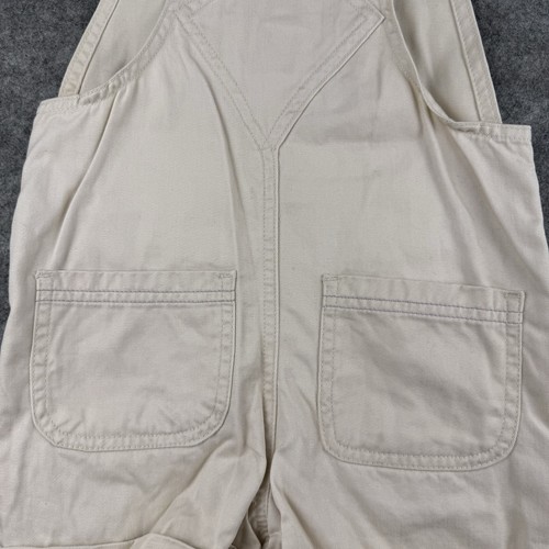 Old Navy Vintage Girls Shorts Overalls Embroidered Khaki Size 4T 100% Cotton - Picture 10 of 11