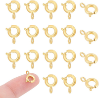Unicraftale 40 StüCk 18K Vergoldete FederringverschlüSse 8Mm Halsketten Armband