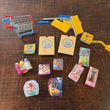 Lote de juguetes en miniatura mini marcas ZURU Crayola accesorios de comida casa de muñecas juego