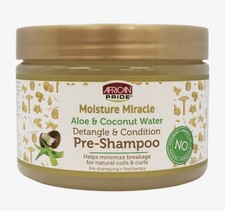 African Pride Moisture Miracle Aloe  Coconut Water Pre-Shampoo 12 oz