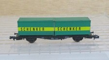 Fleischmann N Schenker Containerwagen Güterwagen ohne VP (25/19)