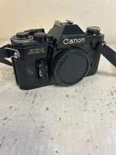 Canon AE-1 SLR 35mm Black Film Camera Body Only See Pictures Untested