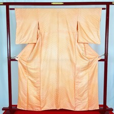 Japanese Kimono 'IROMUJI' Polyester/Light orange/Washable/Length:161cm N468