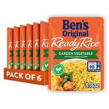 BEN'S ORIGINAL Ready Rice Garden Vegetable Flavored 8.8 Ounce Pack of 6
