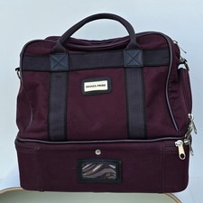 Drakes Pride Two Tier Lawn Bowls Bag Burgundy Maroon Double Compartment Carry