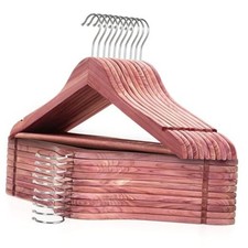 20-Pack American Wooden Hangers, Clothes Hangers for Closet, 20 Pack Red Cedar