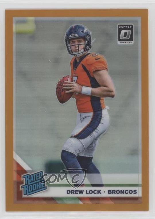 2019 Panini Donruss Optic Rated Rookie Orange Prizm 66/199 Drew Lock #153 w6g
