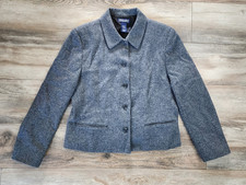 Womens Lands End Grey Blazer  Wool  Size 12