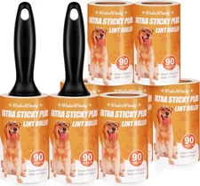 WulaWindy Lint Roller for Pet Hair, Extra Sticky Rollers 8 Pack, 4 Pack 