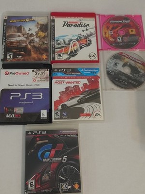 PS3 Need for Speed Most Wanted, Rivals, Midnight Club, GT 5, Motorstorm Game Lot