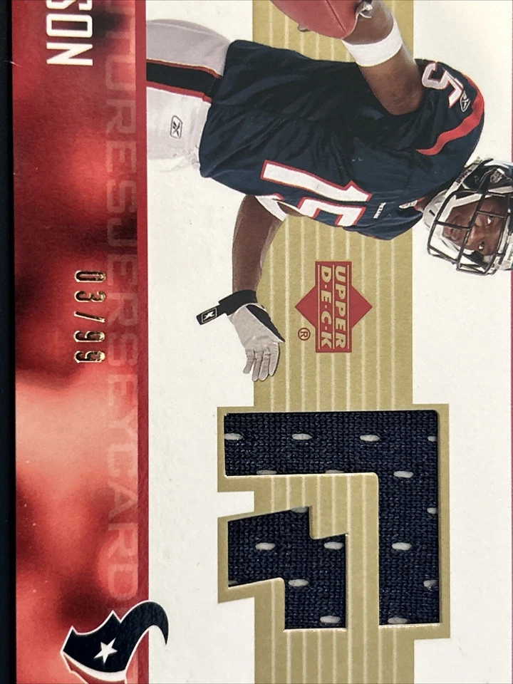 2003 Upper Deck Rookie Futures Gold 03/99 Andre Johnson #RF-AJ Rookie RC HOF - Image 3 of 3