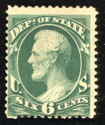 US Scott O60 Mint NG 6c bright green Dept. Of State Official Lot AUF038 - Afbeelding 1 van 2