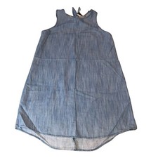 UNIVERSAL THREAD Blue Chambray Sleeveless Back Tie Keyhole Dress Sz M