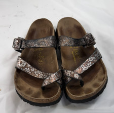 Birkenstock Mayari Metallic flower leather Sandals size 5