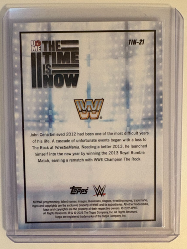 2025 Topps Chrome WWE John Cena #TIN-21 The Time Is Now - 第 2/6 張圖片