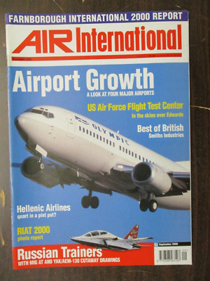 AIR INTERNATIONAL MAGAZINE SEPTEMBER 2000 USAF FLIGHT TEST CENTER RIAT 2000
