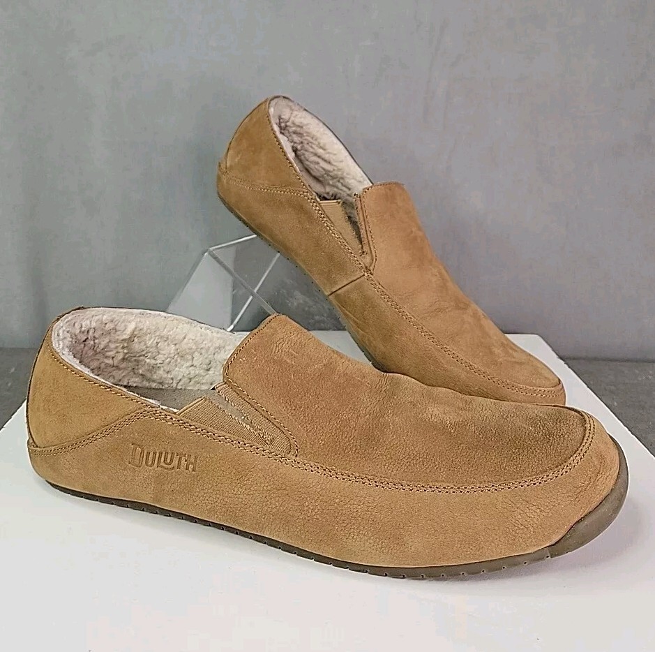 Duluth Trading Mens Low Cut Slipper 100% Wool Lined Shoe Size 11