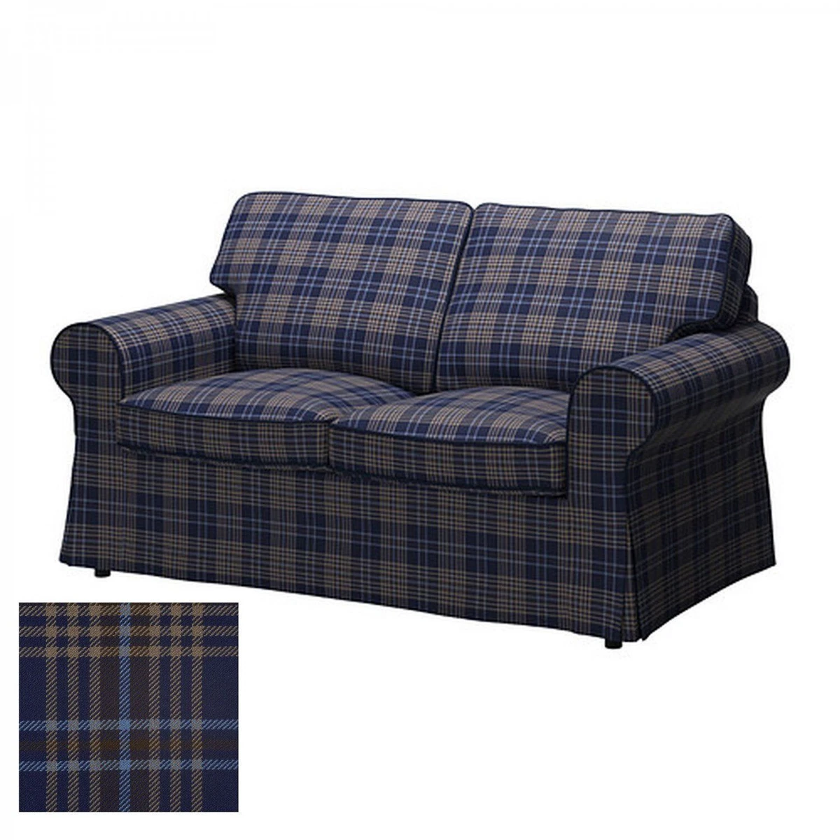 Ikea cheap plaid couch