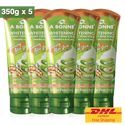 350g x 5 A BONNE Whitening Shower Cream Scrub Tamarind and Aloe Vera DHL
