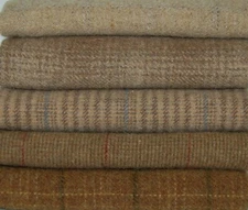 HAND DYED RUG HOOKING WOOL Mill-Dyed ~ "WALNUT SHELLS-II" (5-pc. collection)