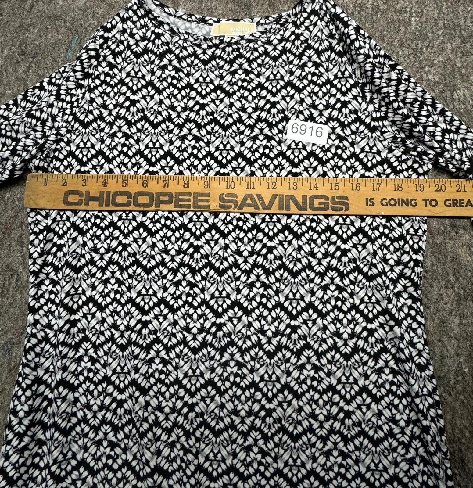 Abito donna Michael Kors nero bianco grigio manica lunga taglia L