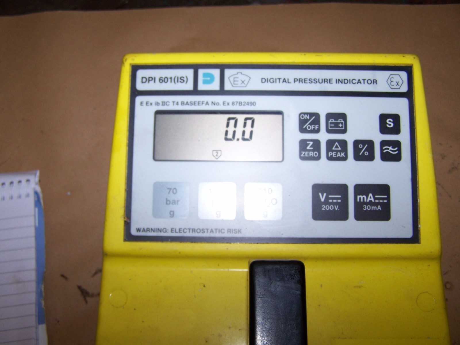 Druck DPI 601 is gas tester 70 BAR g 1000 PSI g 710 MH20 g eBay