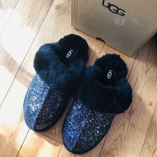 ugg black glitter slippers