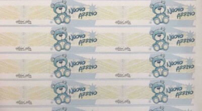 50 Bigliettini Bomboniere Nascita Bimbo Stampa Compresa Codice fba2149 Ebay