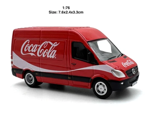 VANS Modellino camion furgone consegna coca cola rosso AL 1:76 pressofuso auto da collezione