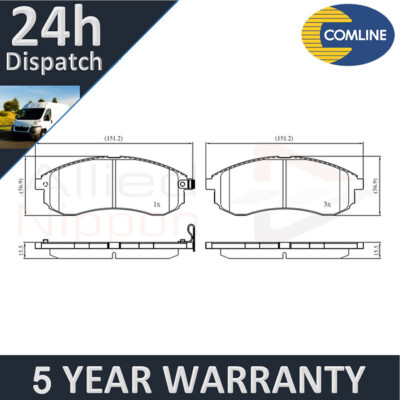 Fits Mitsubishi L200 Chrysler Grand Voyager Allied Nippon Front Brake Pads Set
