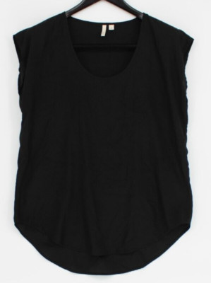 Frenchi Top Women's Size L Black Sleeveless 100% Polyester