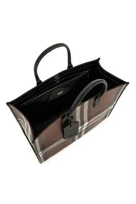 BURBERRY LONDON Denny Check Tote Bag,Logo,Check,Travel