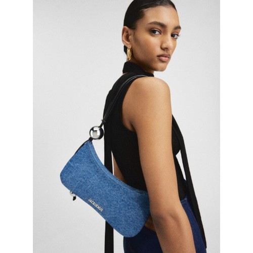 800€ NUOVO! BORSA JACQUEMUS DENIM BISOU ZIP NUOVA CON ETICHETTA AUTENTICA! - Foto 2 di 16