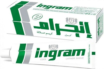 60g. INGRAM TUBE Cool Shave Cream Green men Toiletries  Glycerin, Coconut Oil