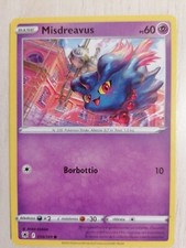 Carta Pokémon spada e scudo lucentezza siderale 058/189 misdreavus nuova