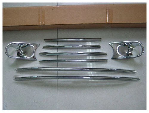 Moldura de cubierta de luz antiniebla de rejilla delantera cromada ABS para Porsche Cayenne 11-14 - Imagen 3 de 8