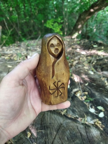 Estatua de Lada. Estatua de madera Lada tallada a mano. Mitología eslava. - Imagen 21 de 23