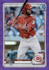 2020 BOWMAN DRAFT CHROME PURPLE CINCINNATI REDS - QUIN COTTON /250 #BD-104