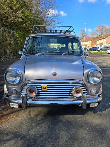 Mini Classic Rack End Classic Mini Roof rack adjustable powder coated steel with hard wood ...