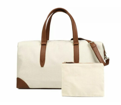 Henny + Lev Canvas Weekender With Pouch RV $179 New