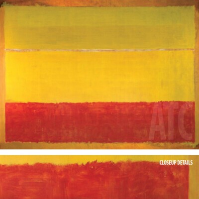 40W''x29H'' UNTITLED 1952, YELLOW RED ON ORANGE by MARK ROTHKO - CHOICES of CANVAS