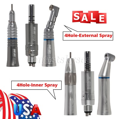 Dental Low Speed Handpiece Inner/External Spray Contra Angle Straight 4H Motor